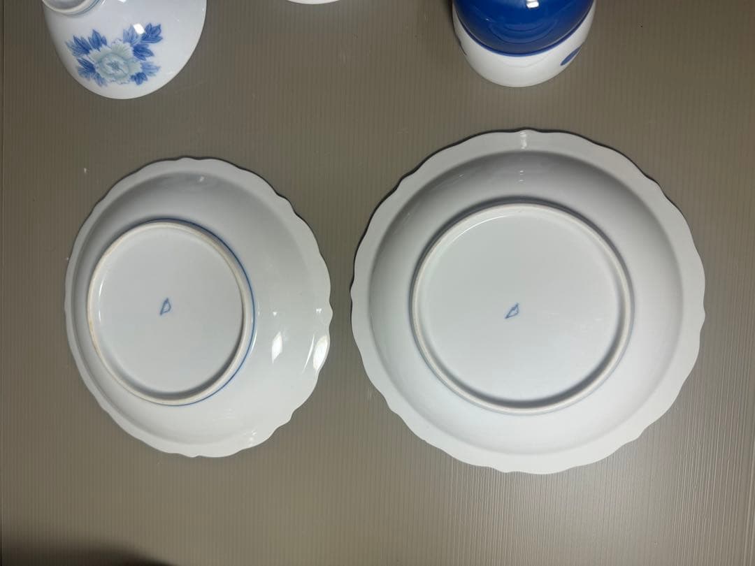 2082 深川製磁　まとめ売り　皿2客　碗4客　湯呑1客