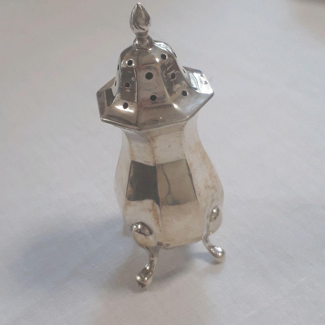 アンティークスターリングシルバー調味料入れセット