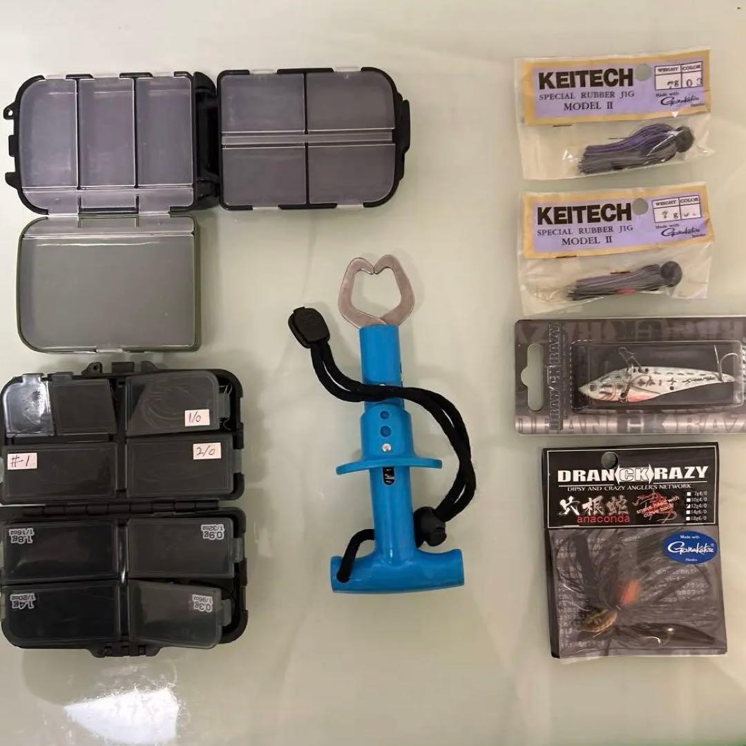 ワーム　ルアー　フック　フックケース　リール　16メタニウム　バス釣り引退セット