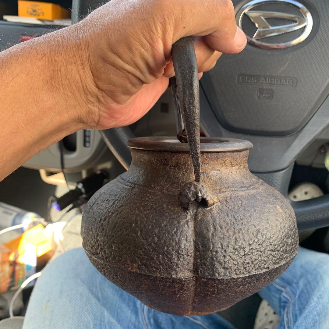 朝立形鉄瓶　鉄瓶　水漏れなし