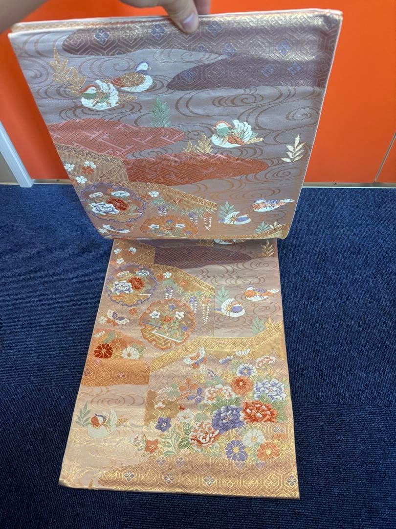 1924 袋帯 古代彫金紋  西陣織   金糸　高級上質上品　約440cm未使用