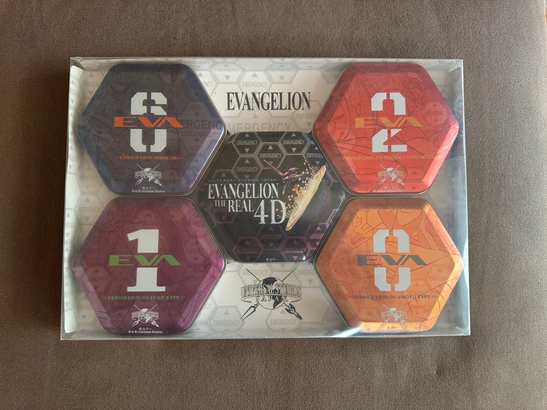 エヴァンゲリオン 六角形缶バッジ 5個セット