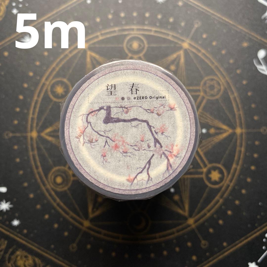 【8519】海外　マステ　5m巻売り　PET マスキングテープ　お花