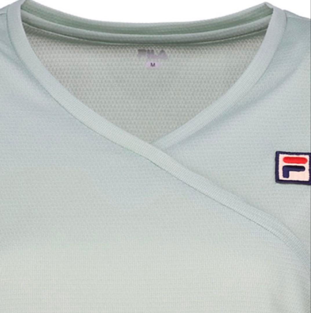 No.485 FILA アシメ裾が軽快な涼し気ワンピース☆モスグリーン☆