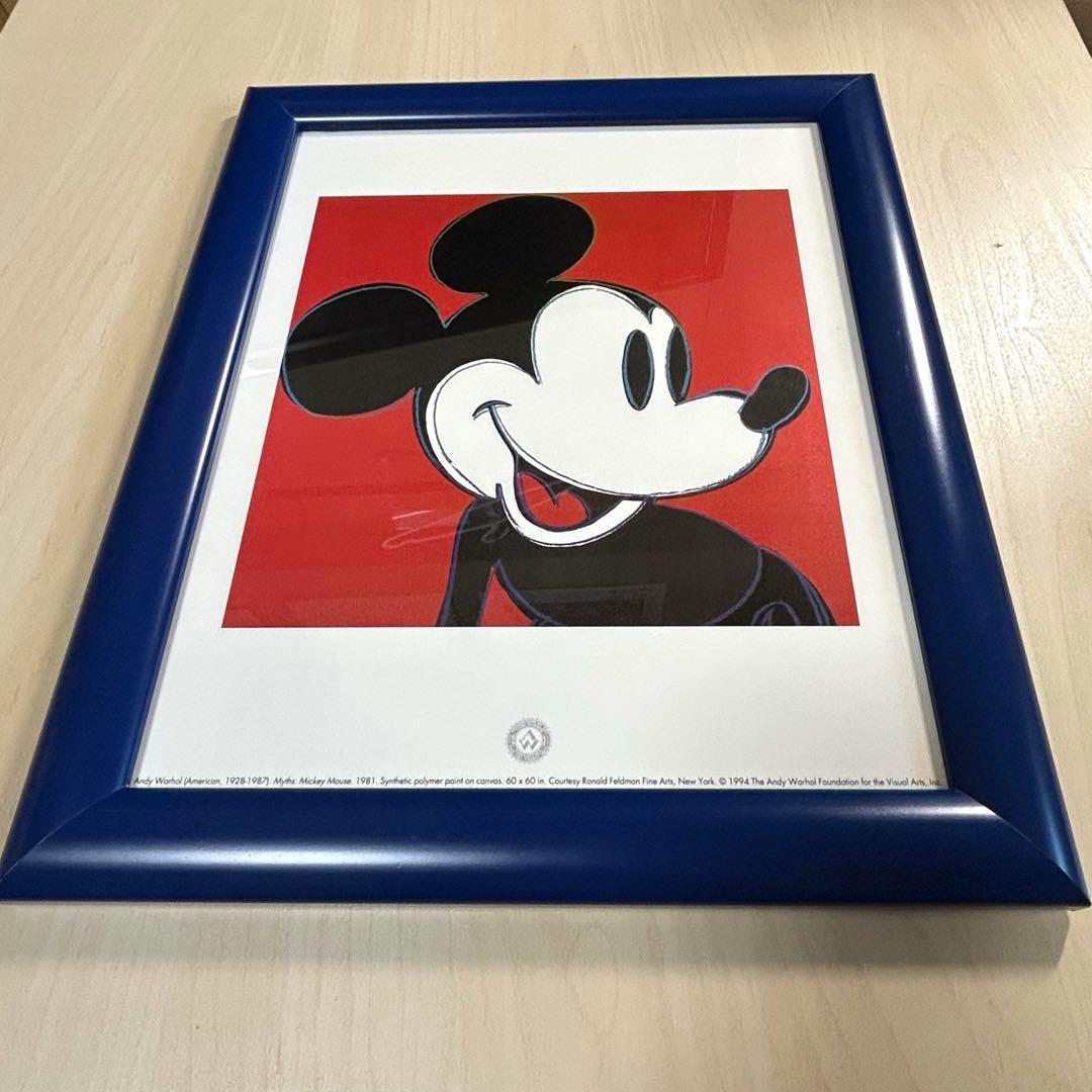 アンディ•ウォーホル　『ミッキーマウス』　ポスター額付き