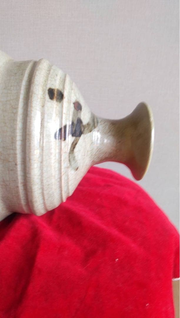 李朝白磁鉄絵面取徳利