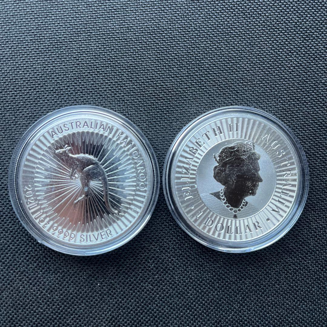 2021オーストラリアカンガルー 銀貨1オンスクリアーケース 銀貨 5枚セット
