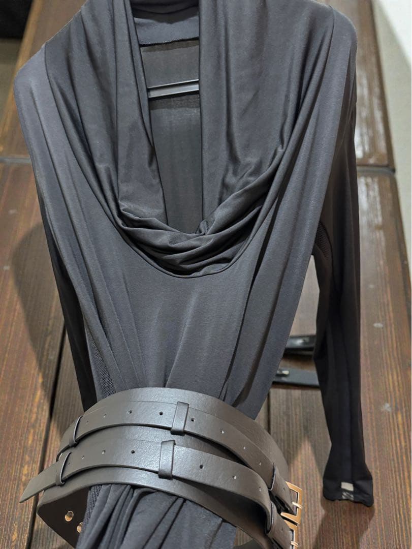 Chacott 社交ダンス競技用ラテントップス 黒 M ベルト付