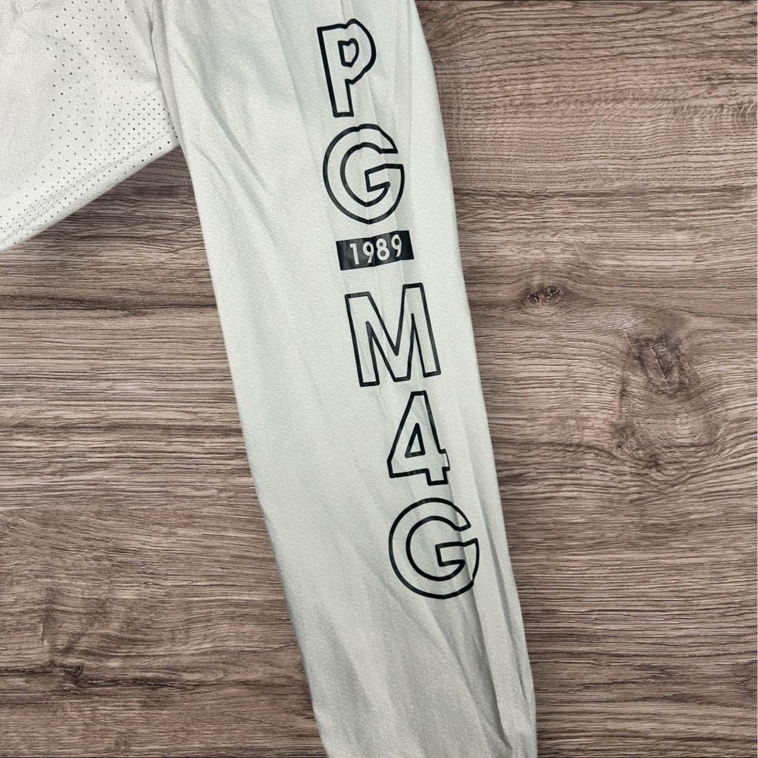 【美品】パーリーゲイツ 総柄 ロゴプリント ジャケット ホワイト 1 M 春