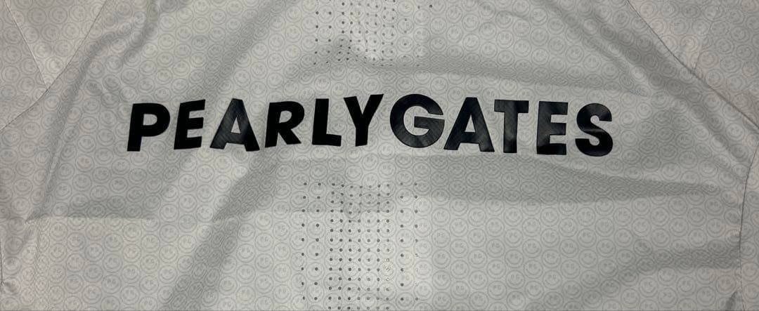 【美品】パーリーゲイツ 総柄 ロゴプリント ジャケット ホワイト 1 M 春