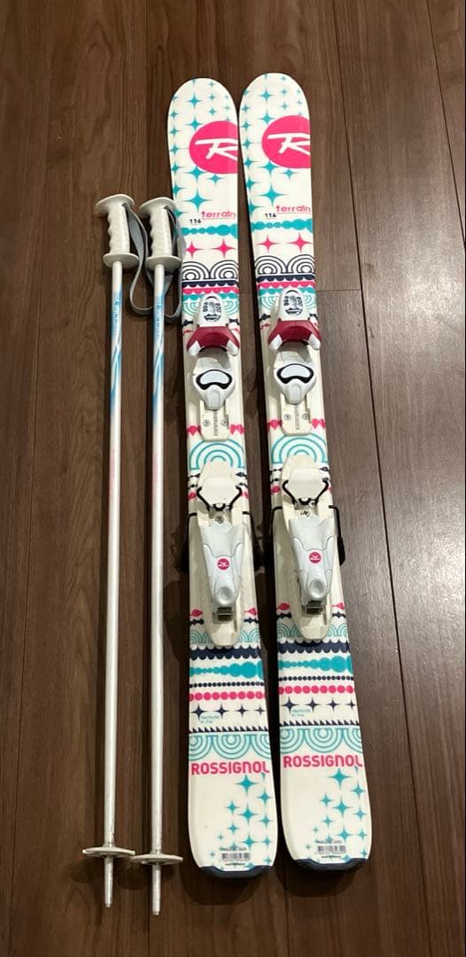 スキー板　キッズ　ロシニョール　116cm ストック