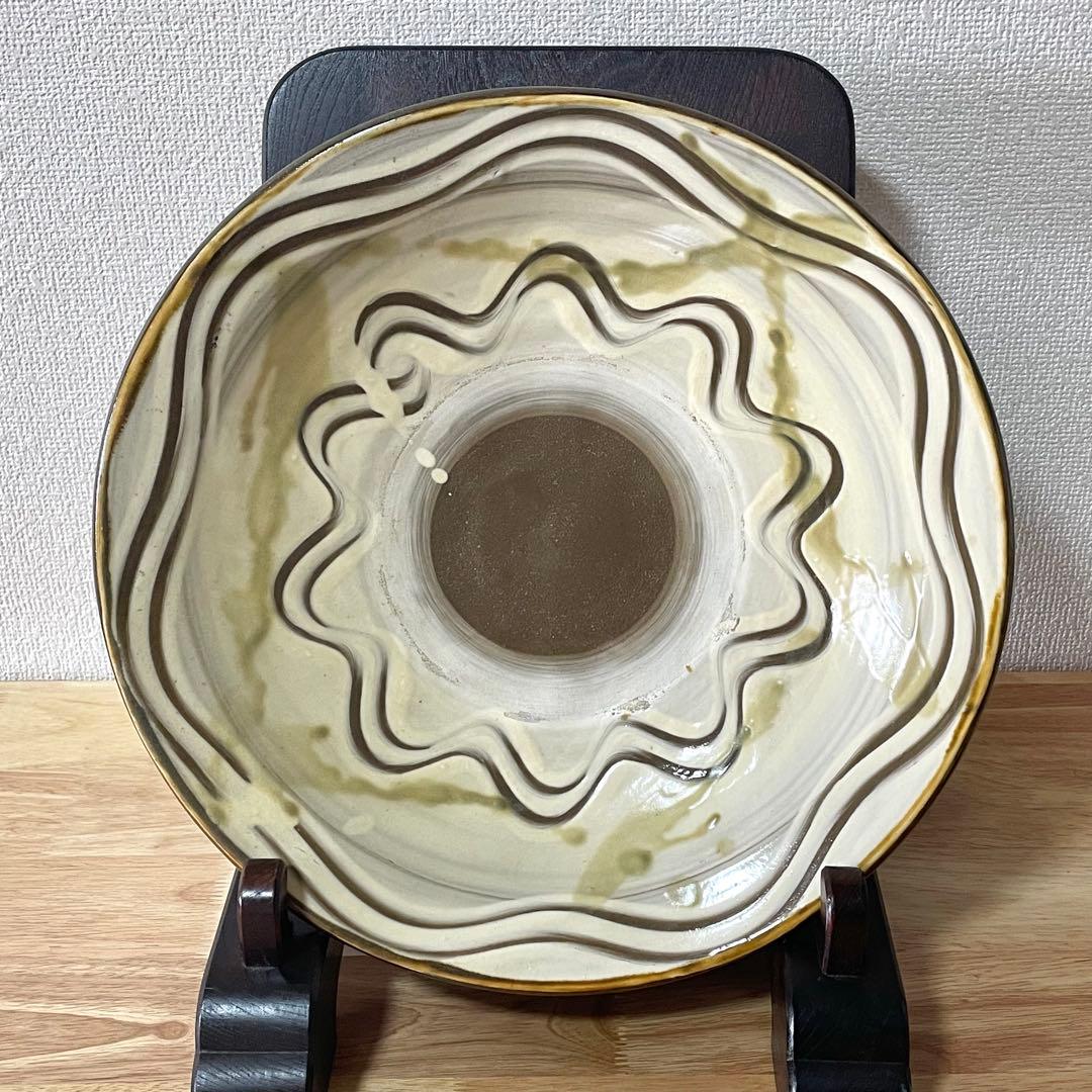 小鹿田焼 刷毛目 尺二寸皿 大皿 銀座たくみ 櫛描き 民藝 柳瀬朝夫 坂本茂木