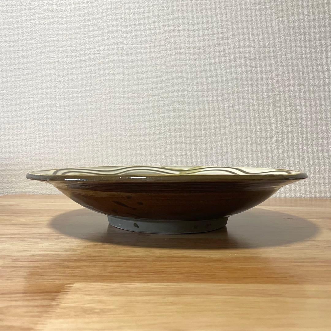 小鹿田焼 刷毛目 尺二寸皿 大皿 銀座たくみ 櫛描き 民藝 柳瀬朝夫 坂本茂木