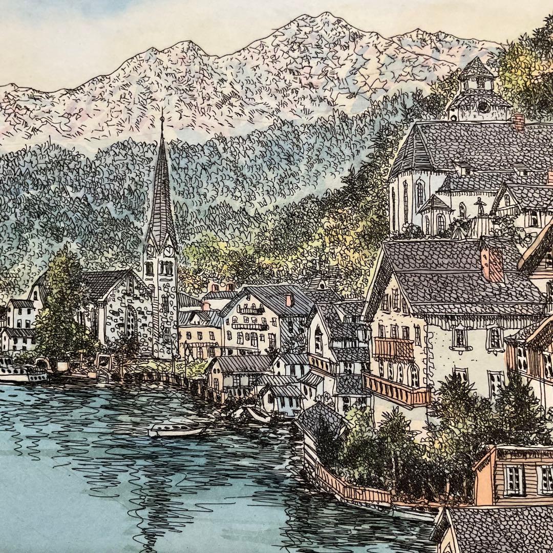 絵画・額縁・版画・織田 義郎・新品未使用・エッチング・美術品・インテリア・雑貨