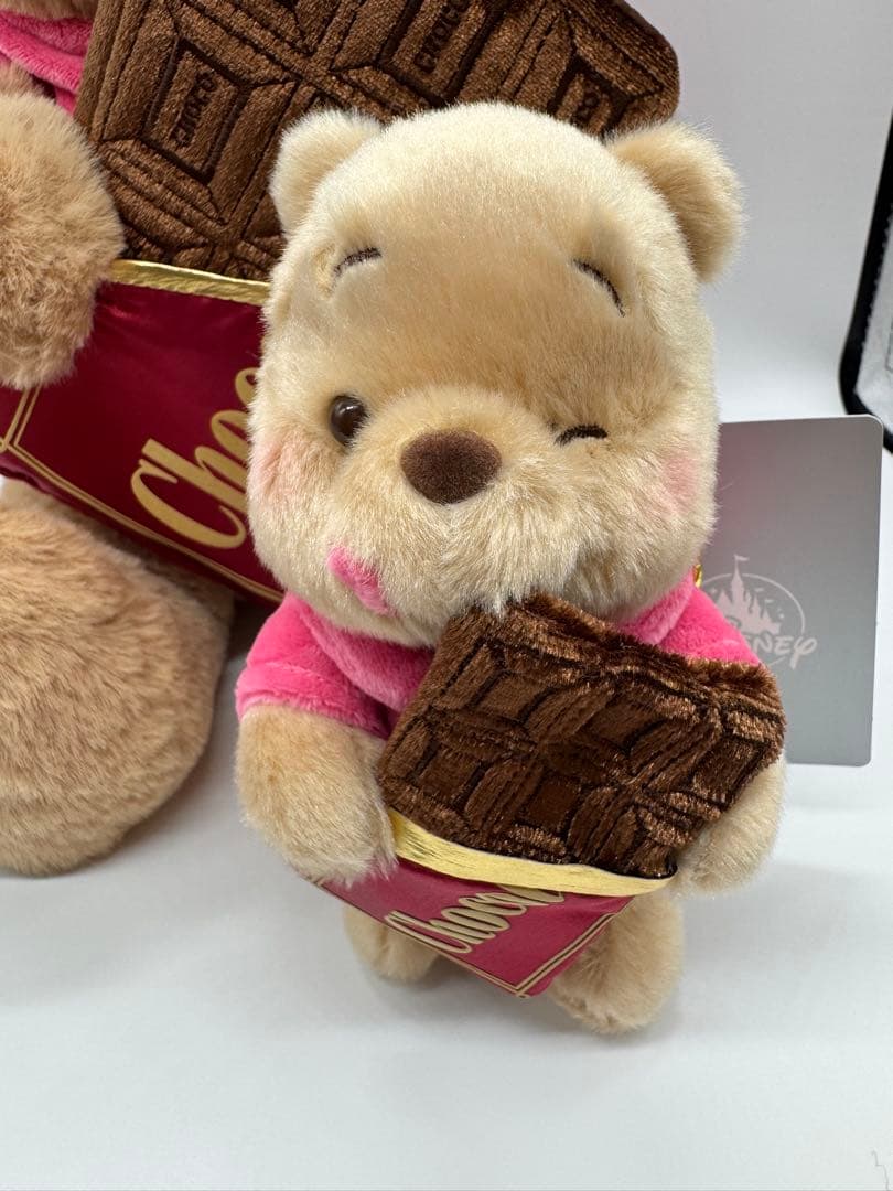 【新品】プーさん ぬいぐるみキーホルダーCHOCOLATE STYLE２個セット