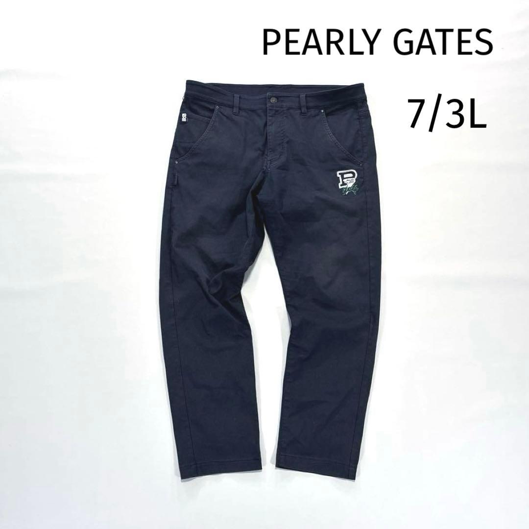 パーリーゲイツ　3L 大きいサイズ7 ロングパンツ　30周年モデル　ネイビー