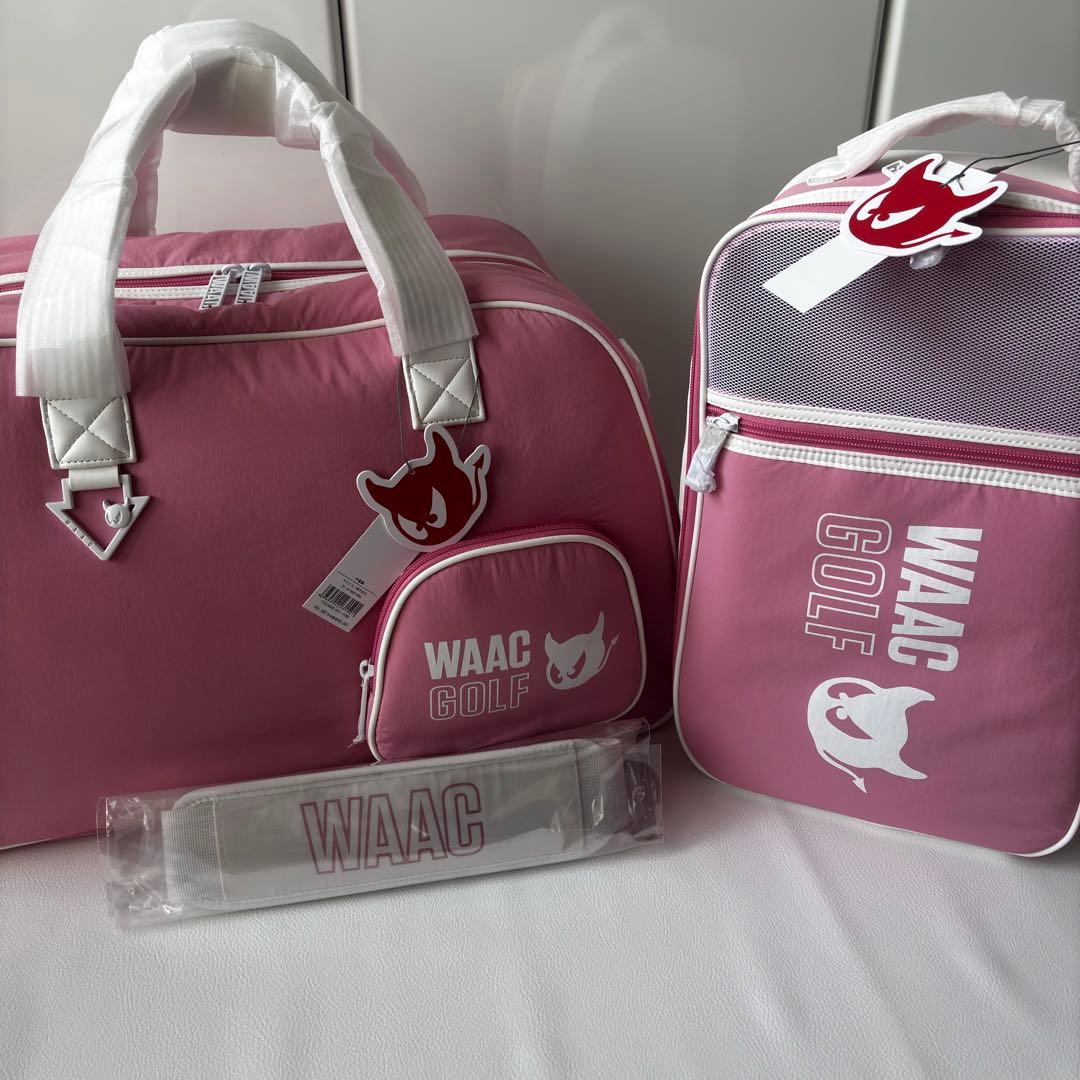 【新品】WAAC レディース　ボストンバッグ　シューズバック　ピンク　2点