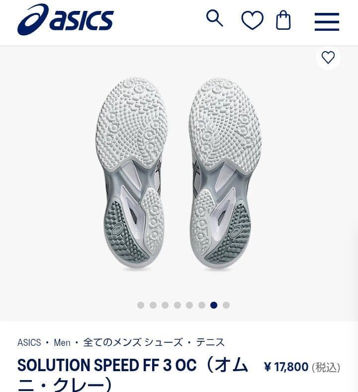 【オムニ・クレー】アシックス　ソリューションスピードFF3　25cm