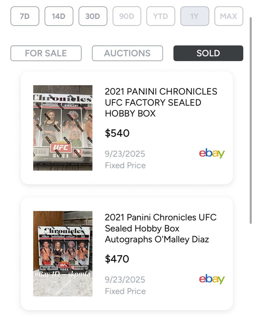 その他 4 UFC Chronicles Hobby 2021 panini
