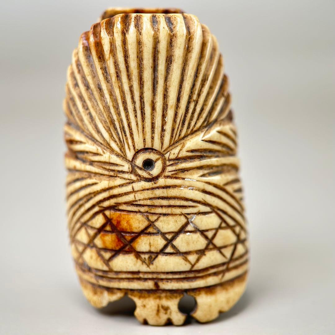 立体的なデザイン彫刻極上根付天然素材アンティーク骨董飾り物古美術置物細密細工