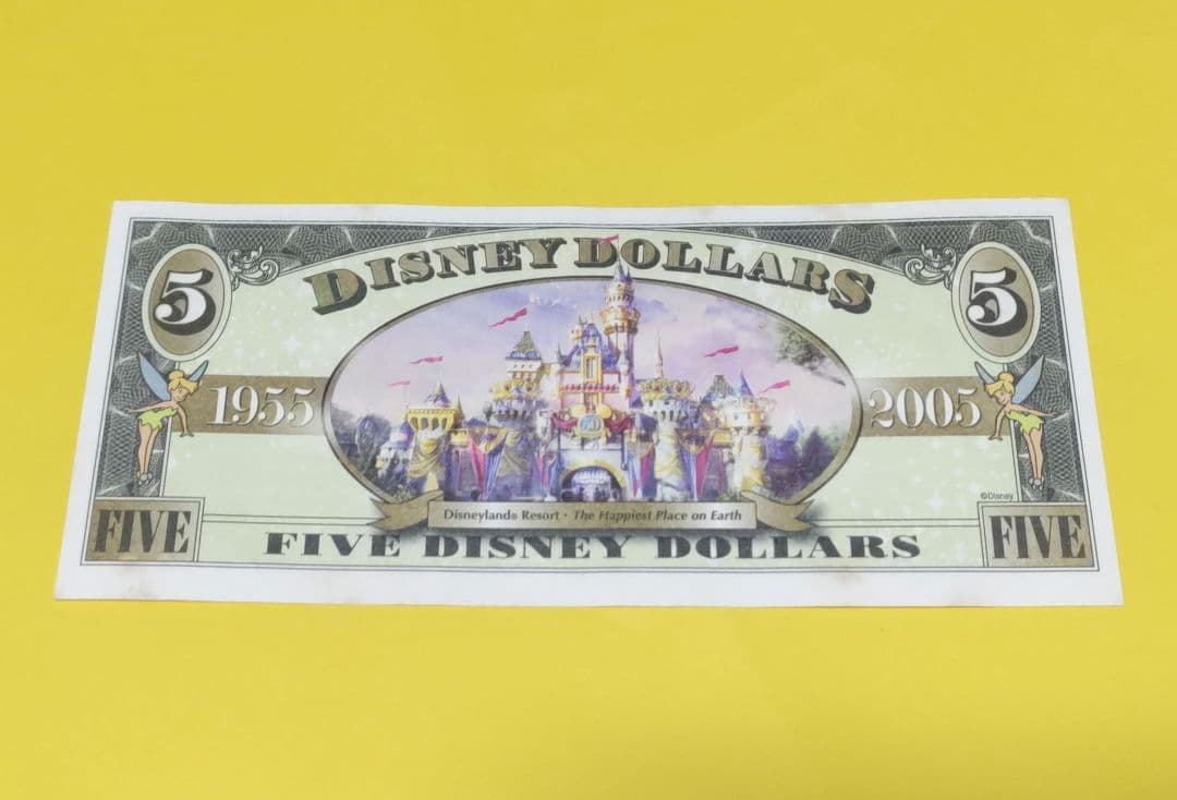 ディズニーダラー★50周年記念紙幣★4枚セット　5ドル札×2枚