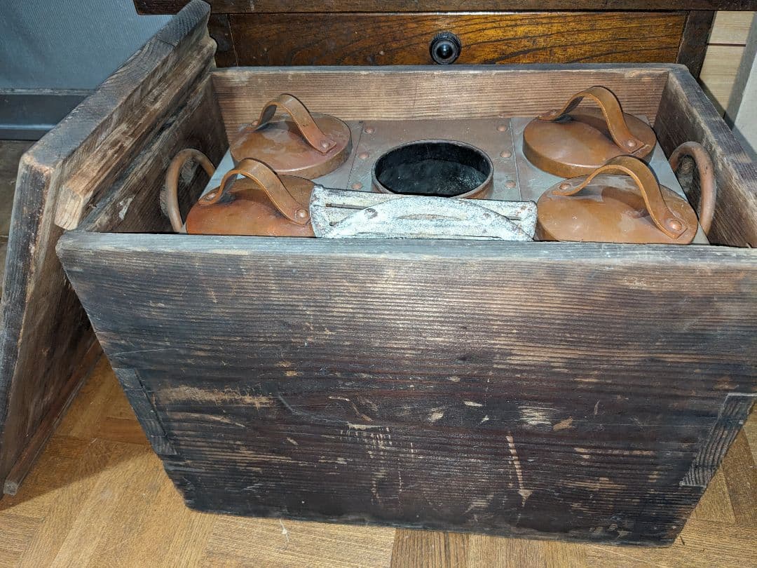 燗銅器　酒燗器　銅製　大振り　茶道具　古民具　　　　 骨董　木箱入り