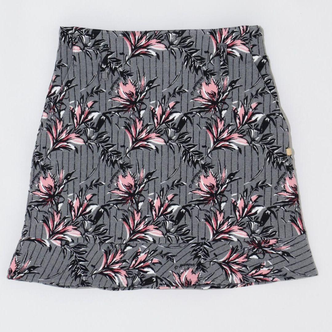 セントアンドリュース ボタニカルジャガードスカート ゴルフ スカート グレー花柄