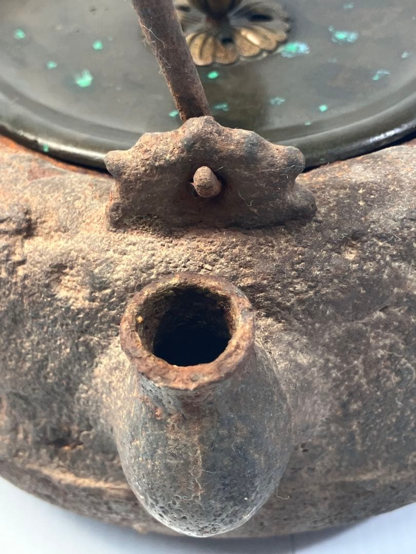 A【鉄瓶 / 薬缶/急須】工芸品 囲炉裏　金属工芸 アンティーク