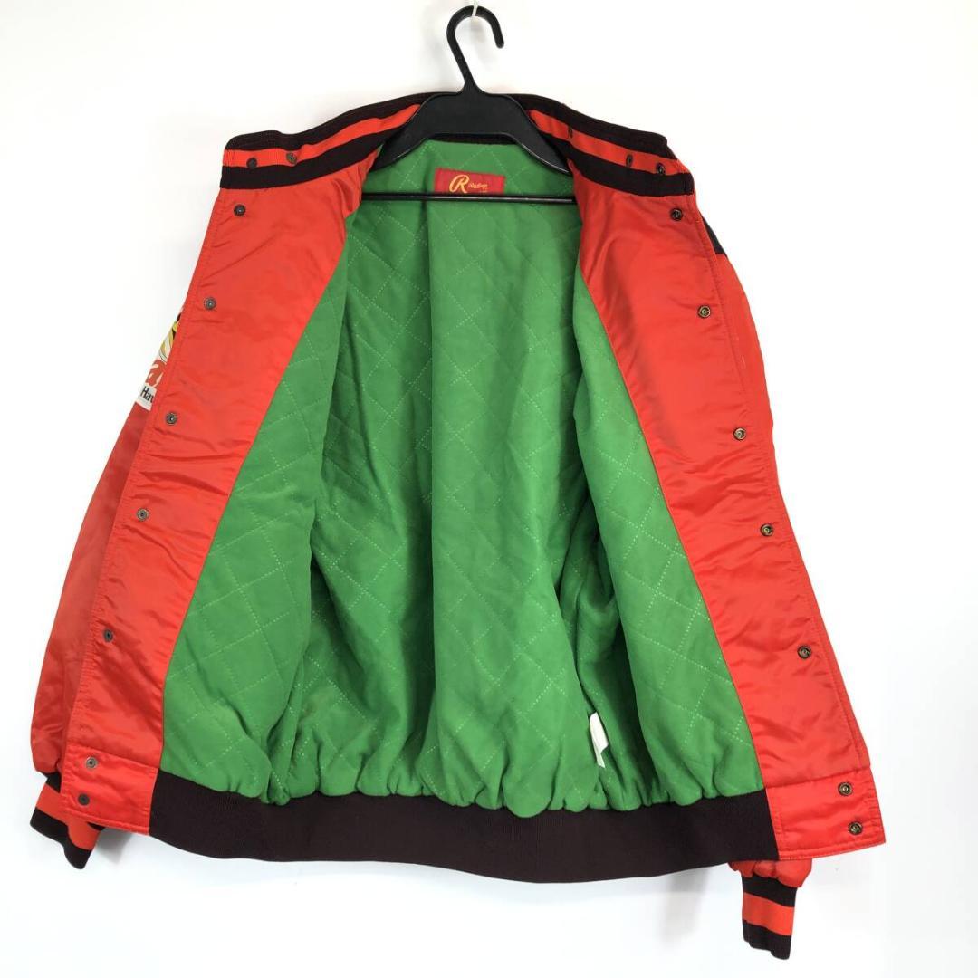 90s ローリングス 福岡ダイエーホークス　スタジャン LLサイズ オレンジ系