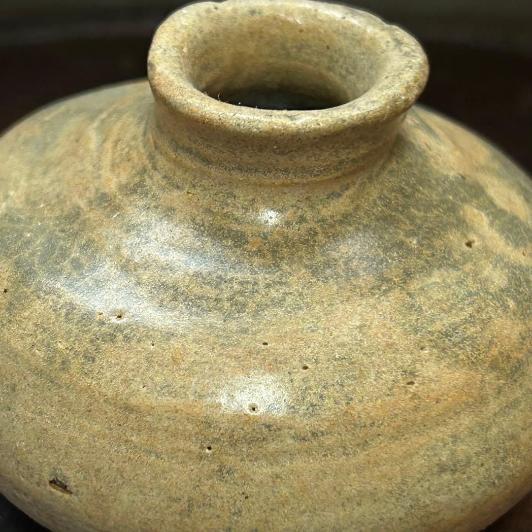 コレクター所蔵　李朝初期頃　刷毛目小徳利　本物保証