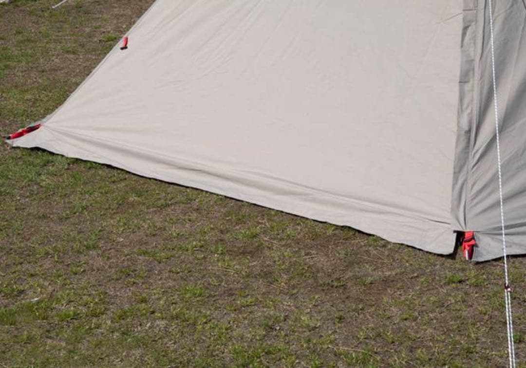 フィールドドア ワンポールテントTC/400 2-4人用 グラウンドシート付き