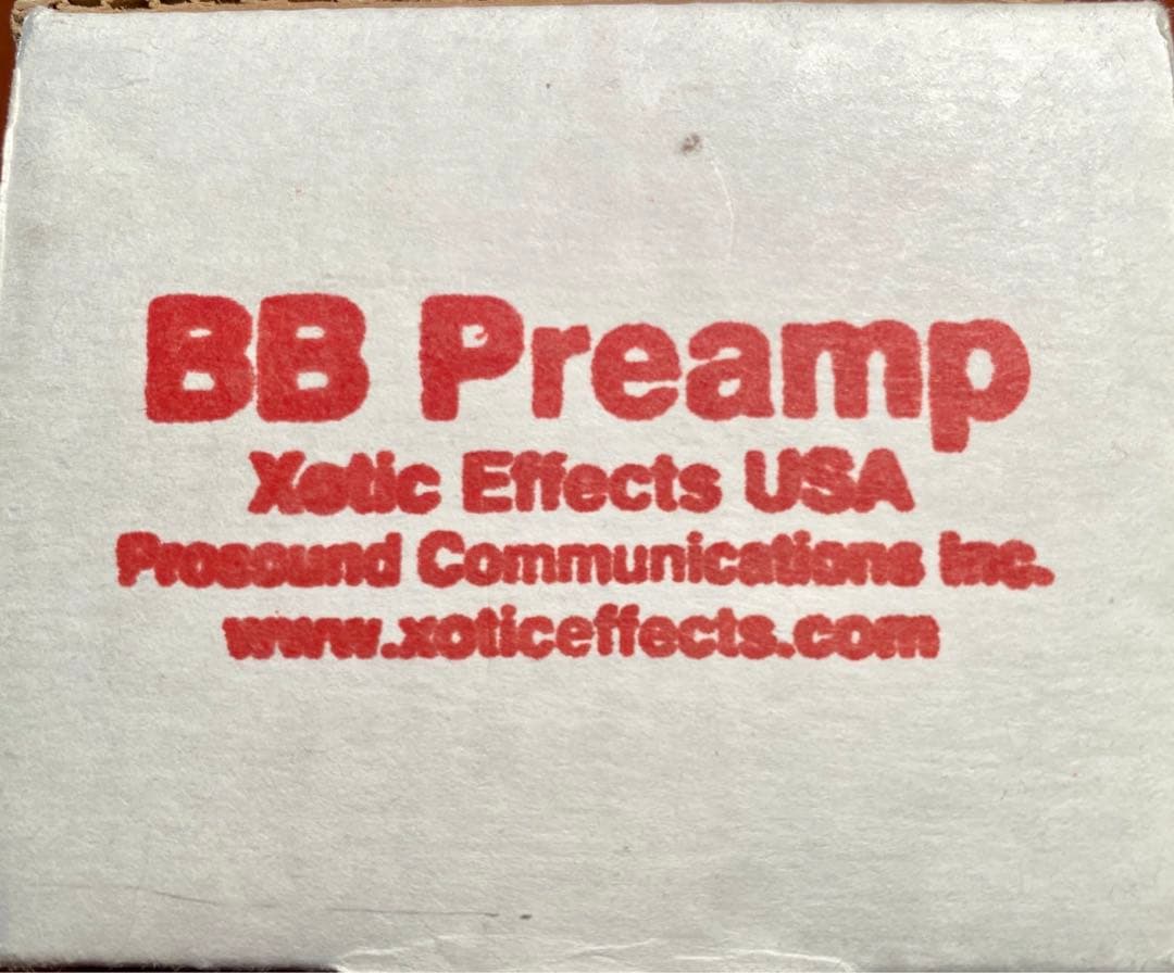 別格手書きseria Xotic BB Preamp