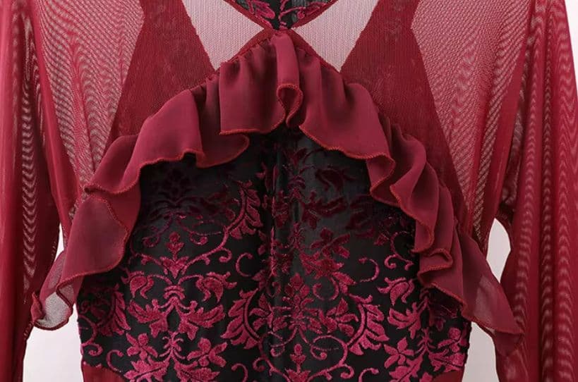 社交ダンスドレス ボリューム スタンダード モダン オーダーメイド レッド