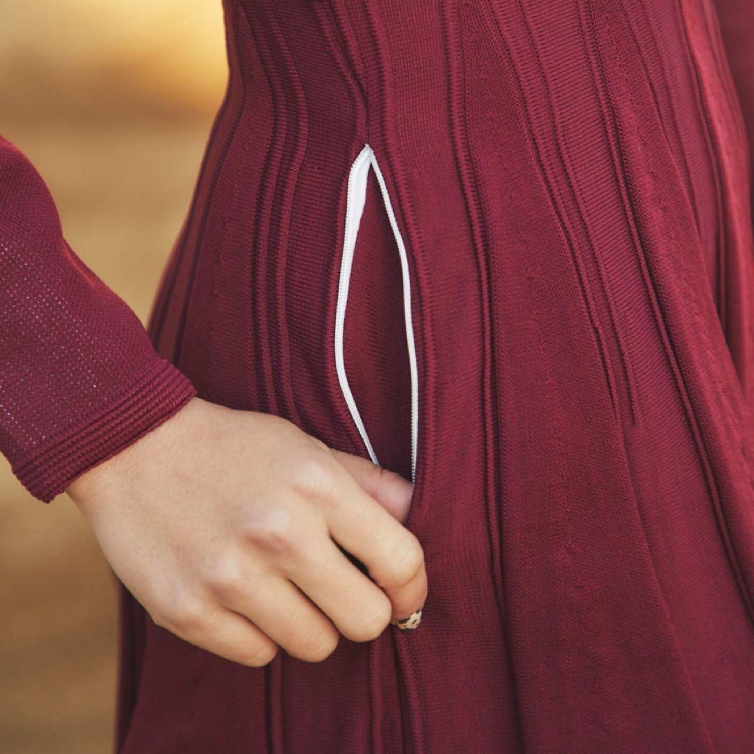 45美品　ACEANDRARE エアリーニット　プリーツワンピース　フィラ