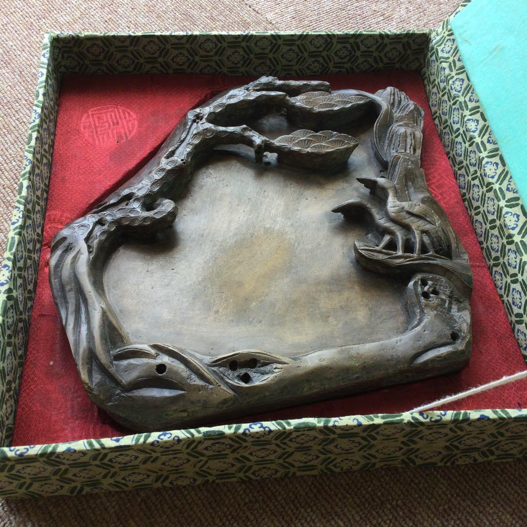 硯　澄泥硯　書道　古美術品　箱付き