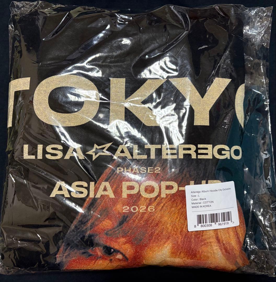 BLACKPINK LiSA グッズ パーカー L ポップアップ フーディー