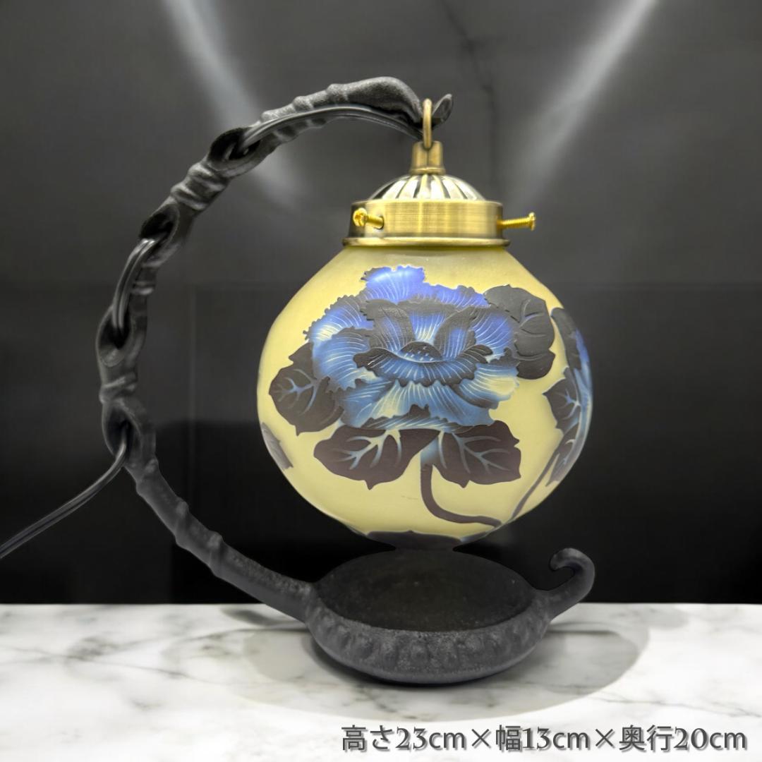 エミールガレ風 高さ23㎝ レプリカ 吊りランプ アンティーク調 レトロ