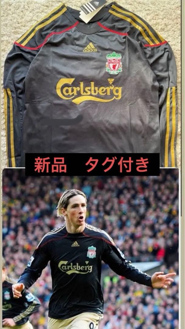 ［新品タグ付き・希少］リヴァプール　0910アウェイユニフォーム　長袖　M