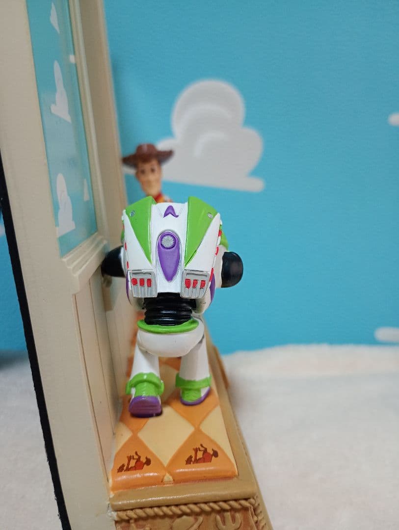 トイストーリー　フォトフレームフィギュア　ウッディ　バズ　ストーリーコレクション