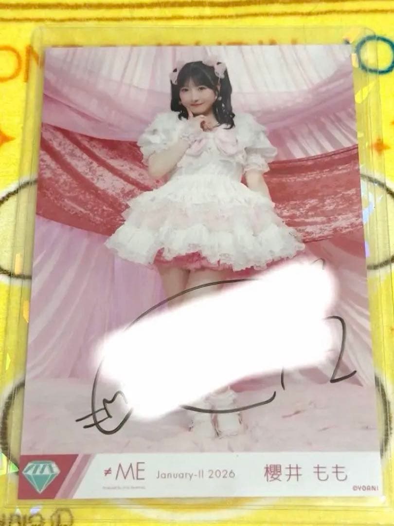 ≠ME ノイミー 櫻井もも きゅんかわ人生 生写真 直筆ヒキ　ももきゅん