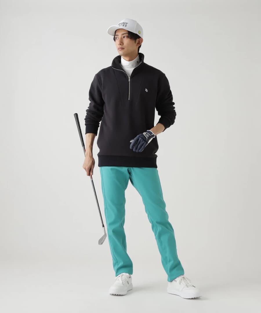 PEARLY GATES ツイル裏毛スウェットハーフジップアップ サイズ6