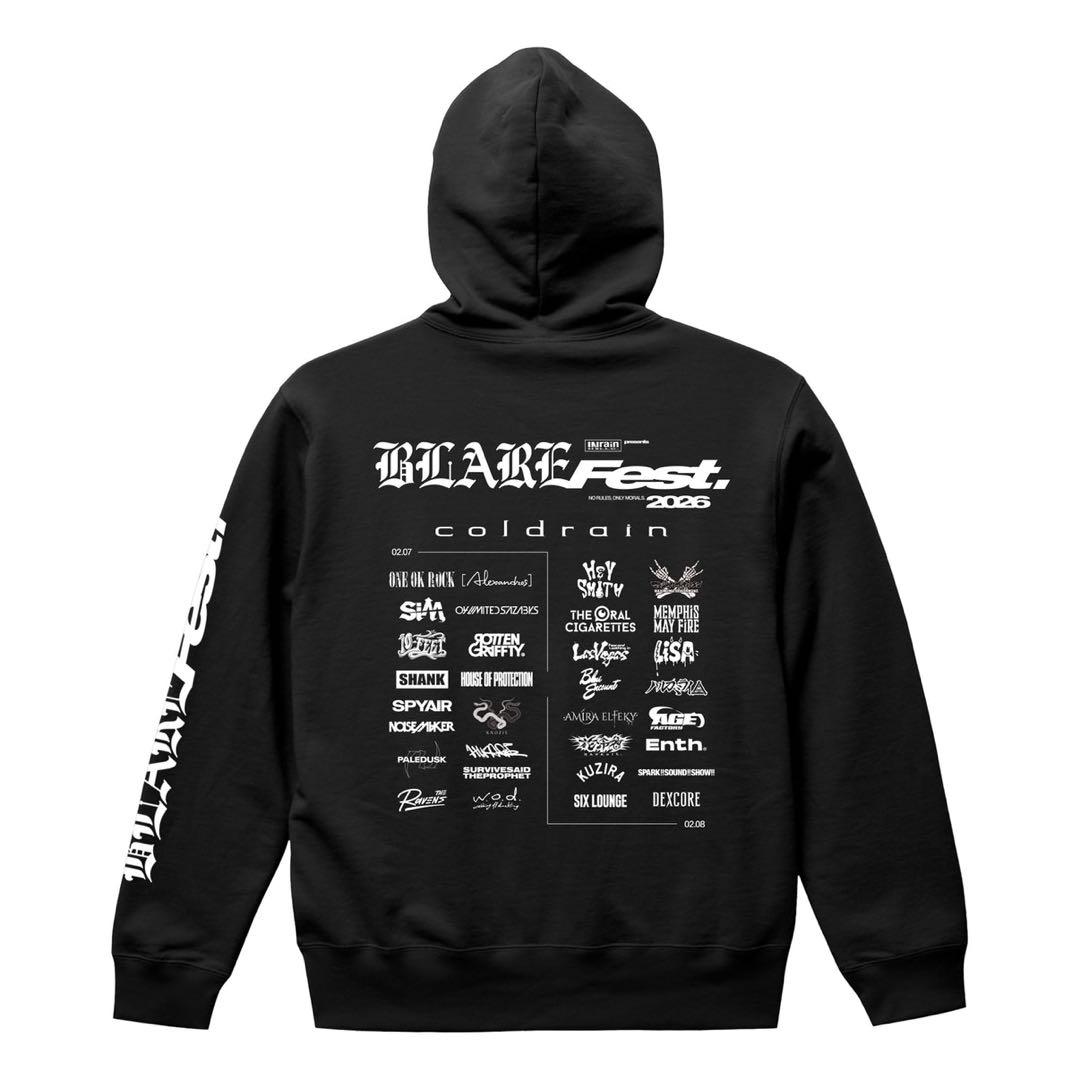 BLARE FEST. 2026 ZIP UP HOODIE パーカー L