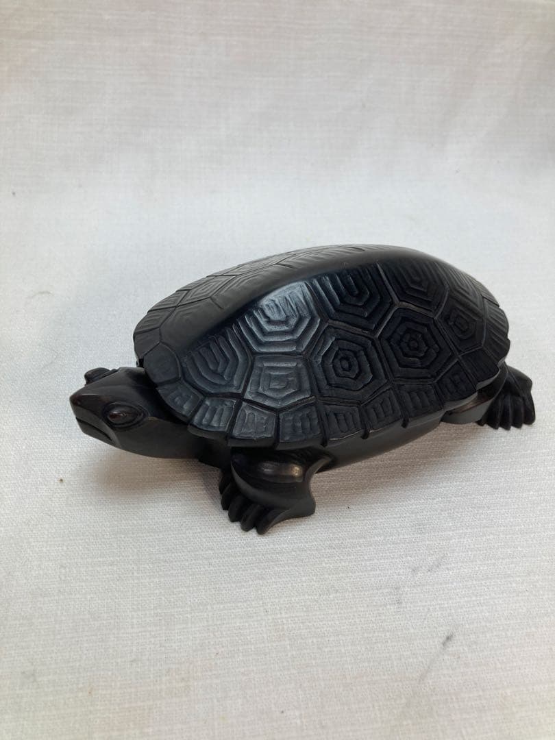 紅渓石硯　亀寿硯　二代相馬羊堂　亀デザインの硯　宮崎県延岡市