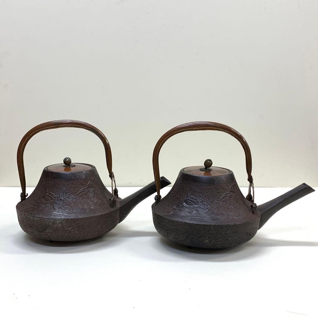 銚子 一対 鶴亀