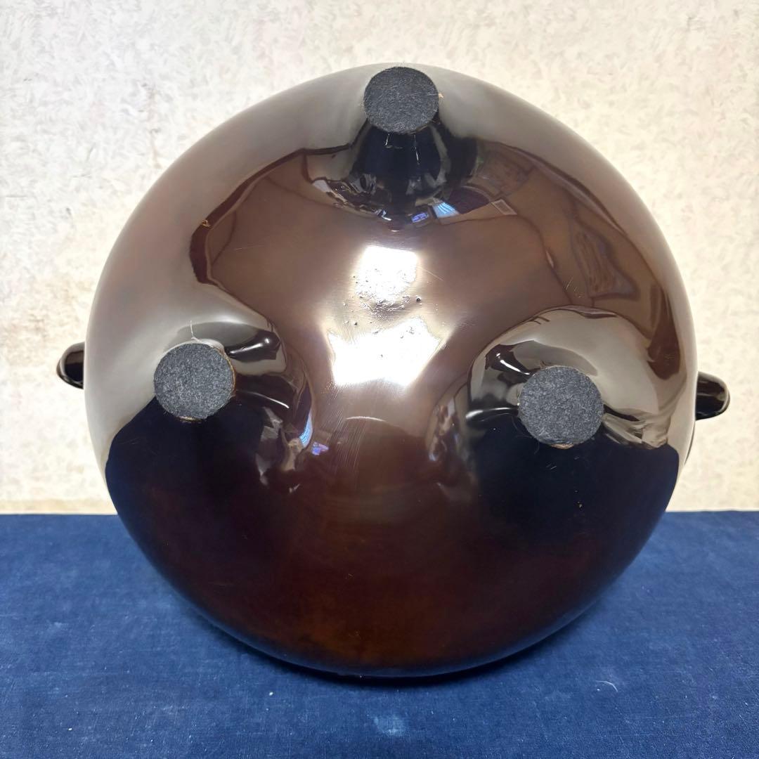 風炉 茶釜 電熱器 唐銅鬼面風炉釜 野々田製電熱器 敷板 茶道具 お点前道具