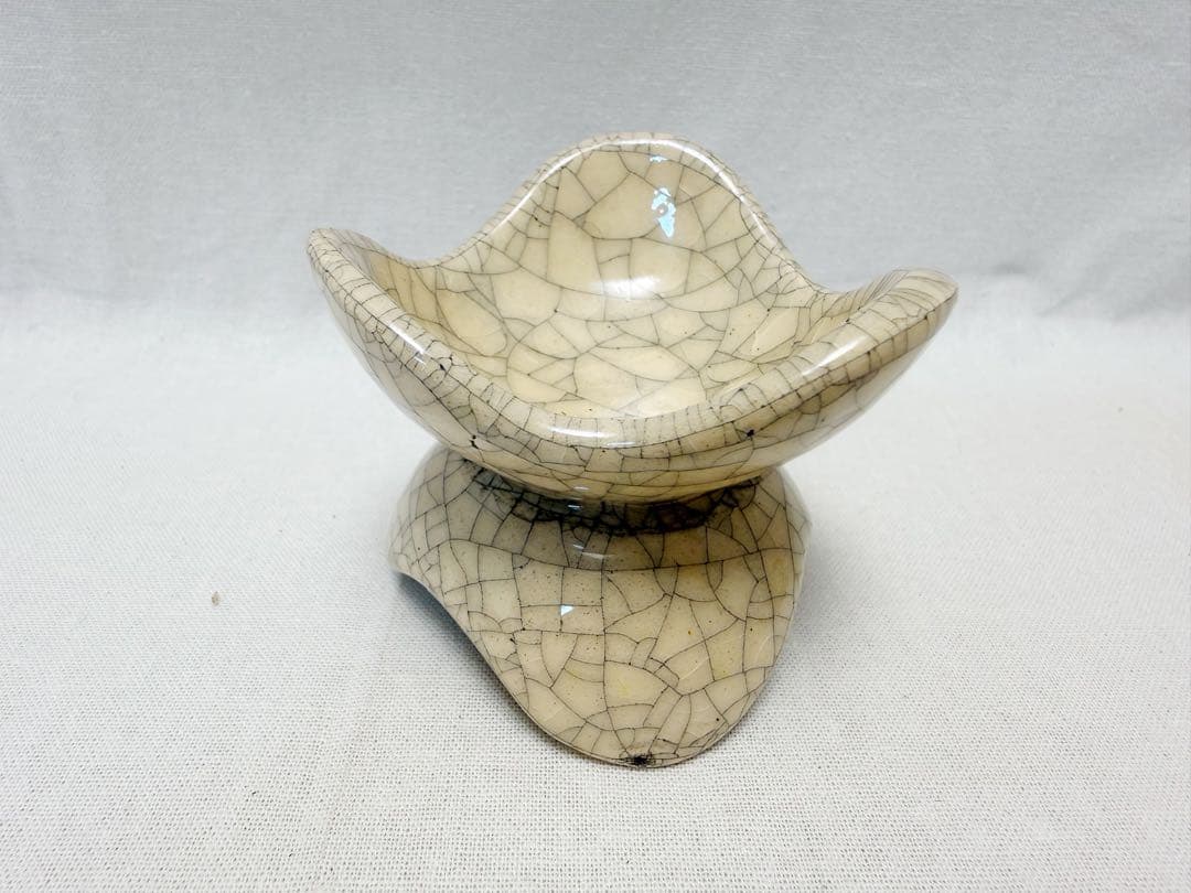 未使用 茶道具 和楽造 六種蓋置 三葉 五徳 栄螺 三人形 一閑人 蟹 共箱