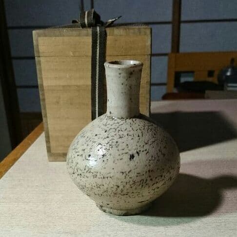 李朝井戸手鰄徳利 李朝中後期