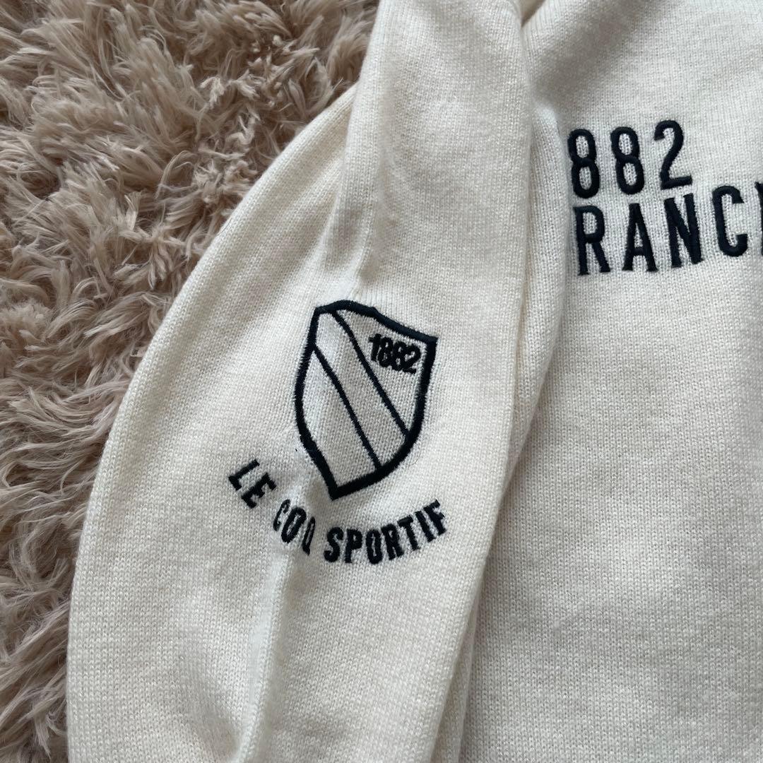 le coq sportif カシミヤ100% 刺繍　長袖　ニット　セーター