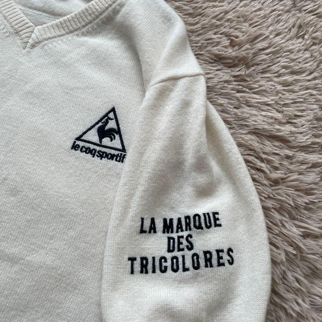 le coq sportif カシミヤ100% 刺繍　長袖　ニット　セーター