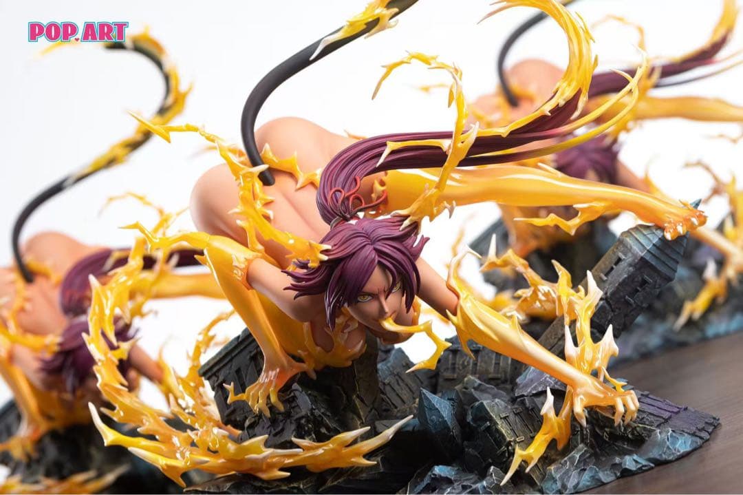 ブリーチBLEACH　四楓院夜一瞬鬨・雷獣戦形　ガレージキッドフィギュア　完成品